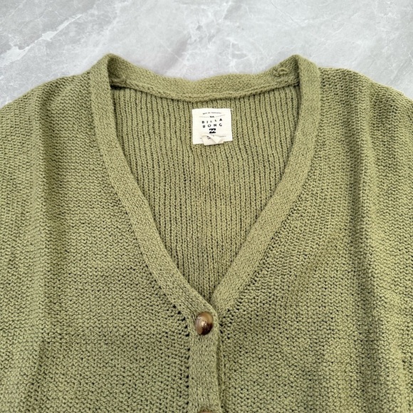 Women’s Billabong Button Down Knit V-Neck Cardigan Sweater Size Large - Picture 3 of 16